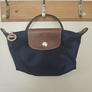 Navy Pouch With Handle